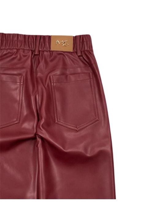 Pantalone bambina bordeau in pelle Manila Grace | M2830W25/SUBORDEAU